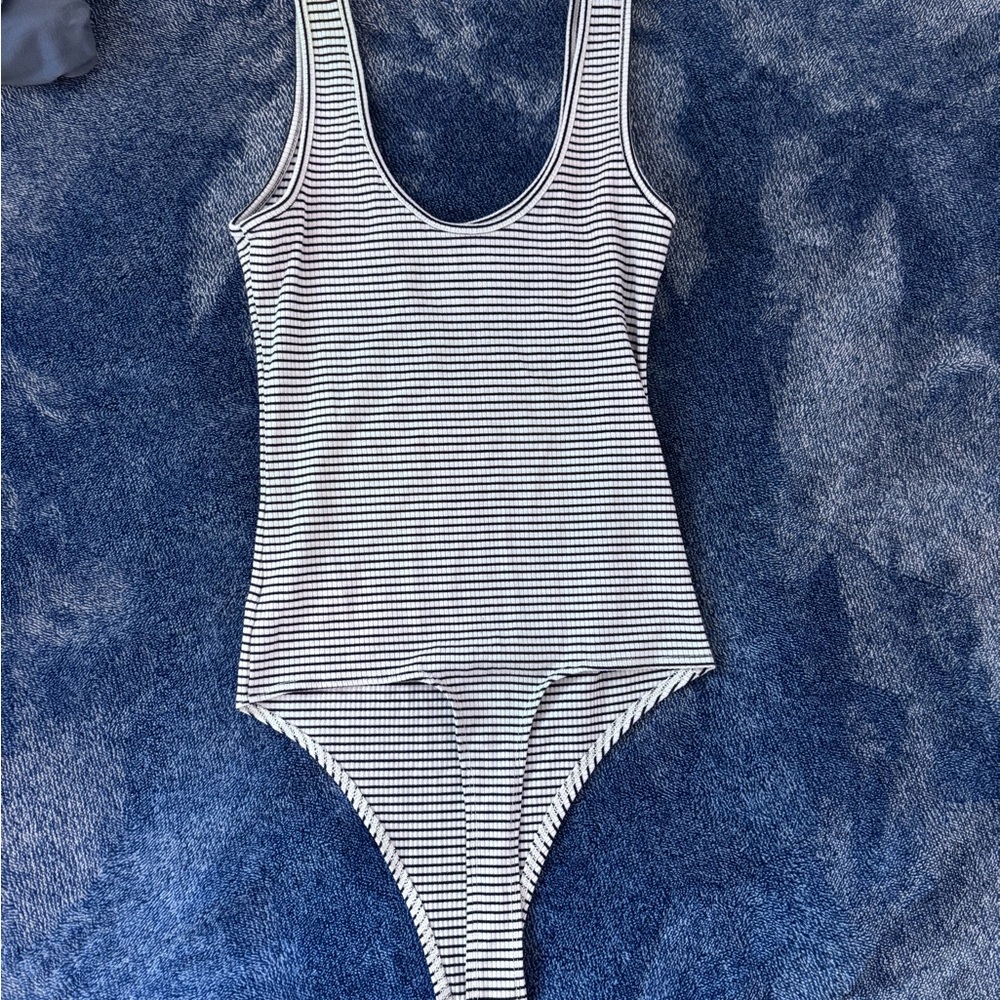 American Eagle Outfitters Monochrome Striped Bodysuit